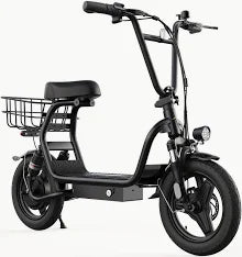 500W Electric Scooter — 48V Battery, 14" Wheels, Dual Suspension & Shopping Basket